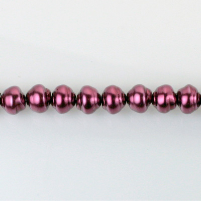 Czech Glass Pearl Bead - Snail Shell 06MM PLUM 70099