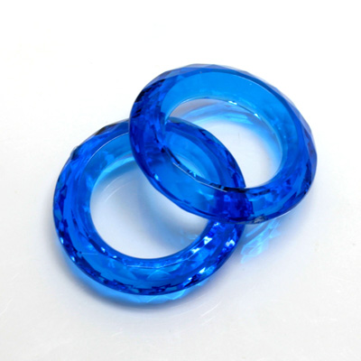 Plastic Faceted Ring 25MM SAPPHIRE