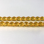 Czech Glass Fire Polish Bead - Round 05MM TOPAZ