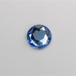 Glass Flat Back Rose Cut Fancy Foiled Stone - Round 13MM LT SAPPHIRE