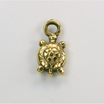 Metalized Plastic Pendant- Turtle 20x12MM ANT GOLD