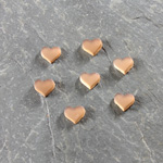 Glass Buff Top Foiled Cabochon - Heart 05MM MATTE SMOKE TOPAZ