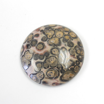 Gemstone Cabochon - Round 30MM LEOPARD SKIN AGATE