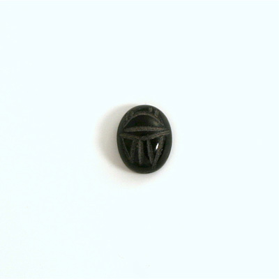 Gemstone Flat Back Carved Scarab 10x8MM BLACK ONYX