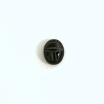 Gemstone Flat Back Carved Scarab 10x8MM BLACK ONYX