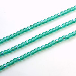 Czech Pressed Glass Bead - Smooth Round 03MM EMERALD AB