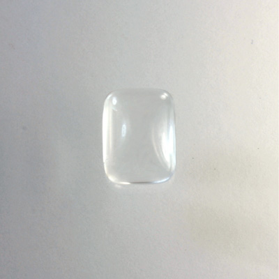 German Glass Cabochon - Cushion 16x12MM CRYSTAL