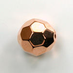 Metalized Plastic Faceted Bead - Round 18MM COPPER