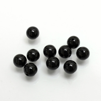 Gemstone 1-Hole Ball 06MM BLACK ONYX
