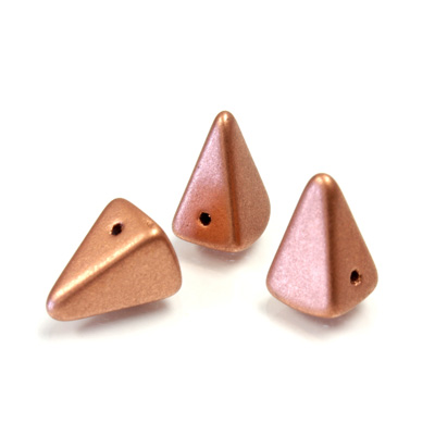 Preciosa Czech Pressed Glass Bead - Pyramid 07x11MM MATTE COPPER