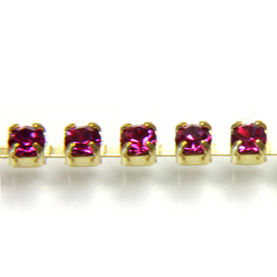 Preciosa Crystal Rhinestone Cup Chain - PP24 (SS12) FUCHSIA-RAW