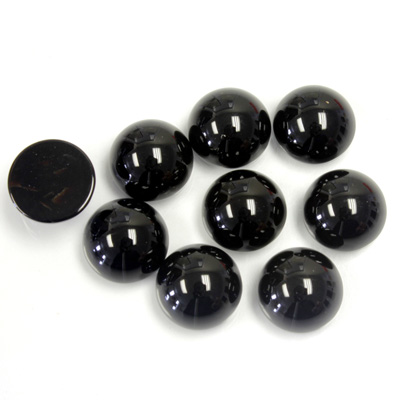 Gemstone Cabochon - Round 09MM BLACK ONYX