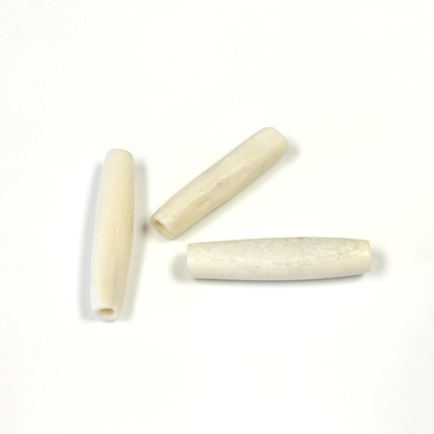 Genuine Bead Bone Hairpipe 1 inch length NATURAL