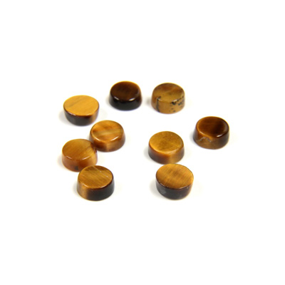 Gemstone Flat Back Flat Top Straight Side Stone - Round 05MM TIGEREYE