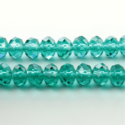 Chinese Cut Crystal Bead - Rondelle 04x6MM TEAL