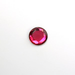 Glass Flat Back Rose Cut Fancy Foiled Stone - Round 09MM ROSE