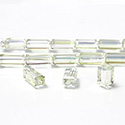 Chinese Cut Crystal Bead - Rectangle 06.5x3.5MM YELLOW LUMI COAT