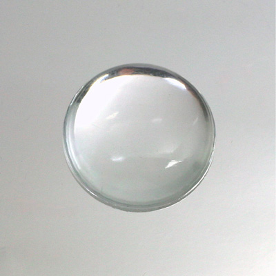 Czech Glass Medium Dome Transparent Cabochon - Round 20MM CRYSTAL