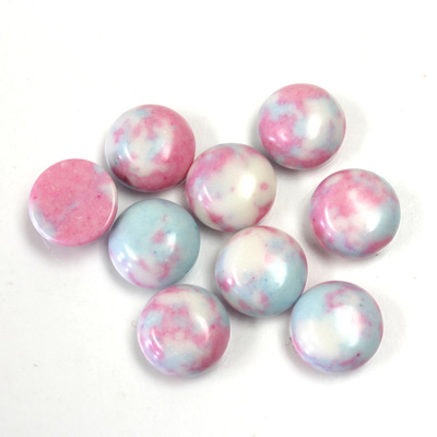 Synthetic Cabochon - Round 09MM Matrix SX06 PINK-BLUE-WHITE