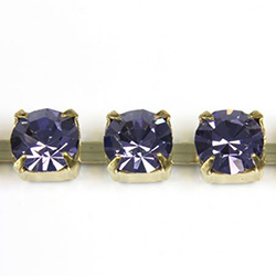 Preciosa Crystal Rhinestone Cup Chain - SS29 TANZANITE-RAW