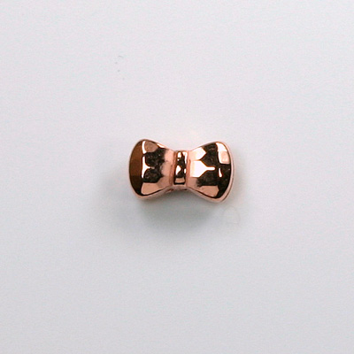 Metalized Plastic Faceted Bead - Bowtie 11x7MM COPPER