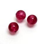 Plastic  Bead - Mixed Color Smooth Round 12MM FUCHSIA QUARTZ