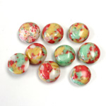 Synthetic Cabochon - Round 09MM Matrix SX01 RED-YELLOW-GREEN
