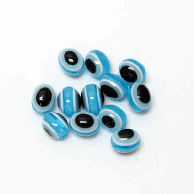 Plastic Eye Bead - Oval 10x8MM  AQUA