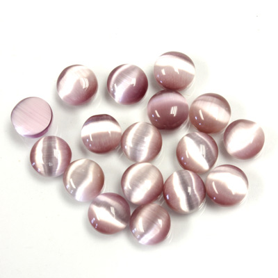 Fiber-Optic Cabochon - Round 06MM CAT'S EYE LT PURPLE