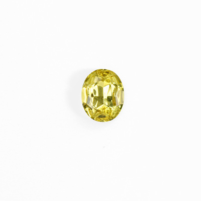 Glass Point Back Foiled Tin Table Cut (TTC) Stone - Oval 08x6MM JONQUIL