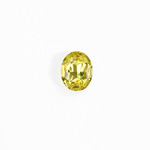 Glass Point Back Foiled Tin Table Cut (TTC) Stone - Oval 08x6MM JONQUIL