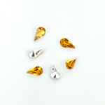 Plastic Point Back Foiled Stone - Pear 08x4.8MM TOPAZ