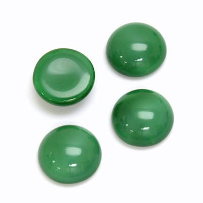 Glass Medium Dome Cabochon - Round 13MM MOONSTONE GREEN