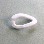 Plastic Opaque Color Smooth Oval Split Link 31x18MM CHALKWHITE