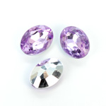 Plastic Point Back Foiled Stone - Oval 18x13MM LT AMETHYST