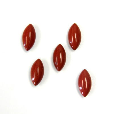 Gemstone Cabochon - Navette 10x5MM RED JASPER