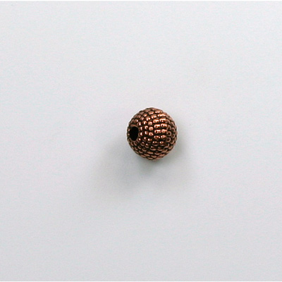 Metalized Plastic Bead - Sand Round 06MM ANT COPPER