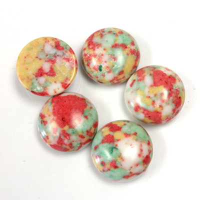 Synthetic Cabochon - Round 13MM Matrix SX01 RED-YELLOW-GREEN