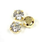 Crystal Stone in Metal Sew-On Setting - Chaton SS30 CRYSTAL-GOLD