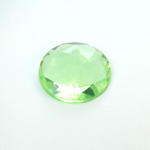 Plastic Flat Back Foiled Rauten Rose Rhinestone - Round 25MM PERIDOT