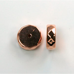 Metalized Plastic Faceted Bead - Disc 12x5 COPPER