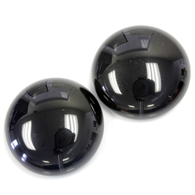 Gemstone Cabochon - Round 25MM BLACK ONYX