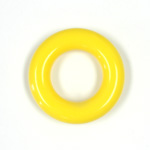 Plastic Bead - Smooth Round Ring 30MM Opaque BRIGHT YELLOW