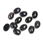 Man-made Cabochon - Oval 08x6MM BLUE GOLDSTONE