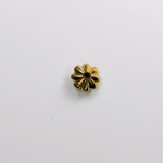 Metalized Plastic Bead - Ribbed Rondelle 06MM GOLD