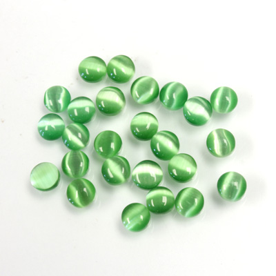 Fiber-Optic Cabochon - Round 04MM CAT'S EYE GREEN