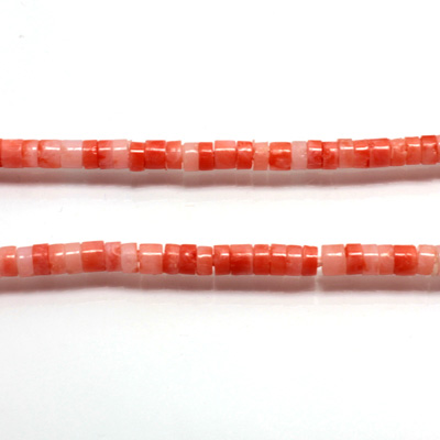 Plastic Mixed Color Heishi  4MM CORAL