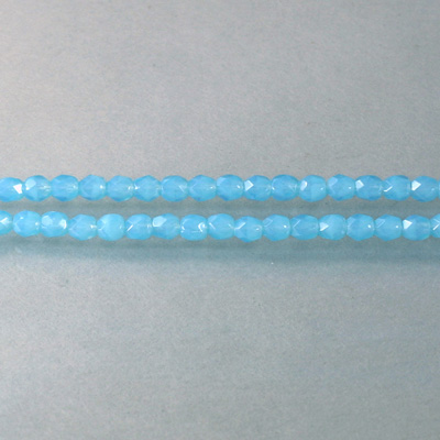 Czech Glass Fire Polish Bead - Round 03MM OPAL AQUA