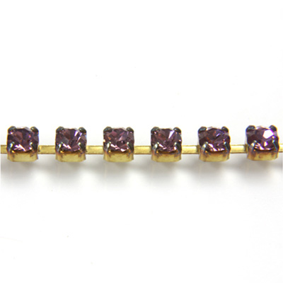 Preciosa Crystal Rhinestone Cup Chain - PP18 (SS8.5) LT AMETHYST-RAW