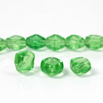 Glass Bead TablePolished - Diamond 08x8MM PERIDOT